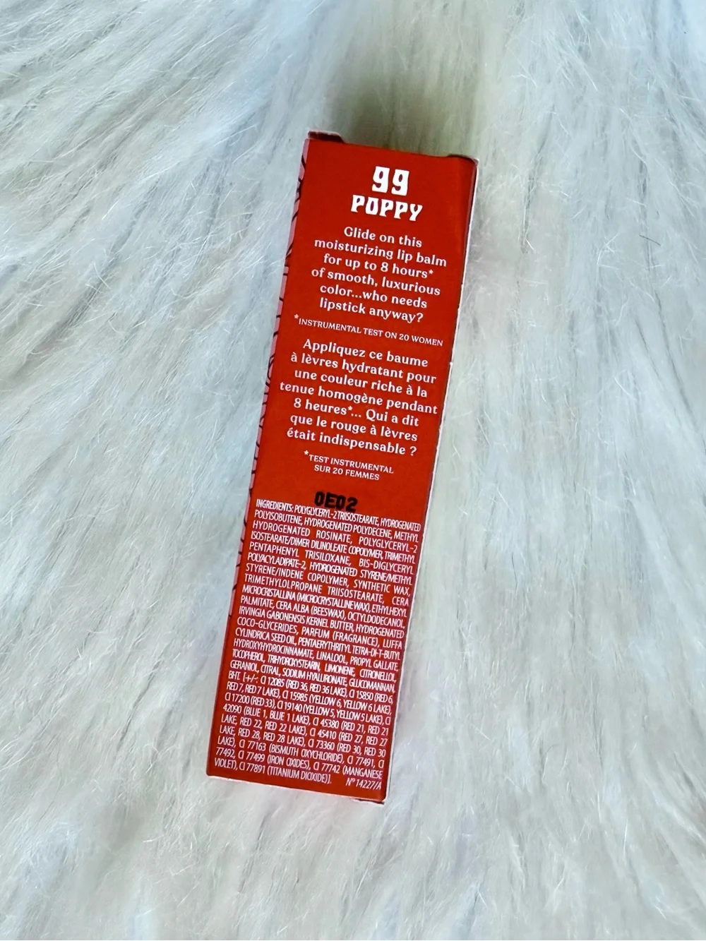Benefit Cosmetics Moisturizing Lip Balm 99 Poppy California Kissin’ Color Balm